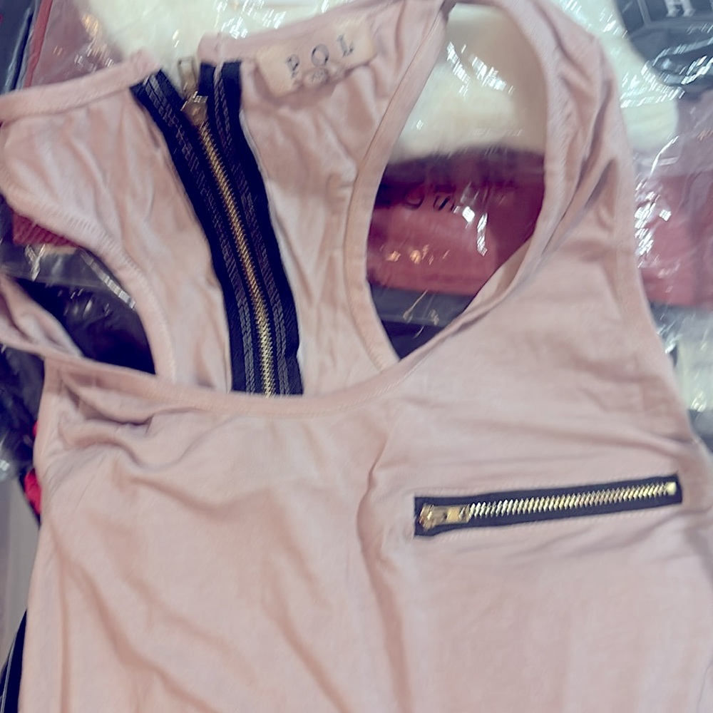 POL Zipper Racerback Tank Top - Picture 2 of 4